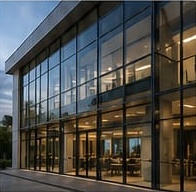 Curtain wall showroom frontage project